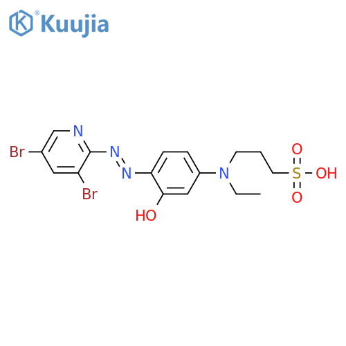 1-Propanesulfonic acid,3-[[4-[(3,5-dibromo-2-pyridinyl)azo]-3-hydroxyphenyl]ethylamino]- structure