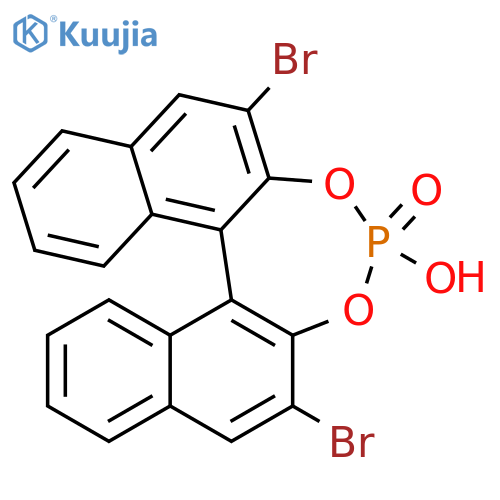Dinaphtho[2,1-d:1′,2′-f][1,3,2]dioxaphosphepin, 2,6-dibromo-4-hydroxy-, 4-oxide, (11bR)- (9CI, ACI) structure