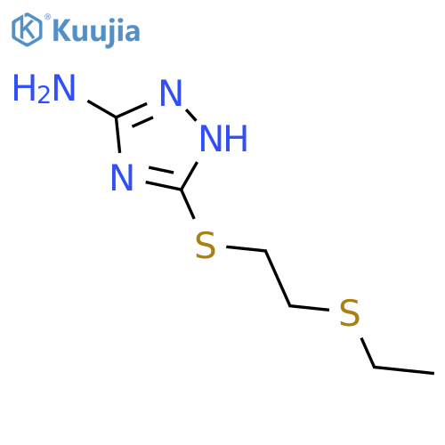 1H-1,2,4-Triazol-3-amine, 5-[[2-(ethylthio)ethyl]thio]- structure
