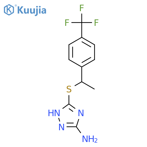 1H-1,2,4-Triazol-3-amine, 5-[[1-[4-(trifluoromethyl)phenyl]ethyl]thio]- structure
