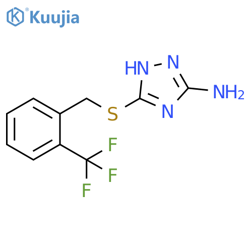 1H-1,2,4-Triazol-3-amine, 5-[[[2-(trifluoromethyl)phenyl]methyl]thio]- structure