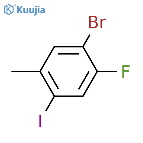 1-Bromo-2-fluoro-4-iodo-5-methylbenzene structure