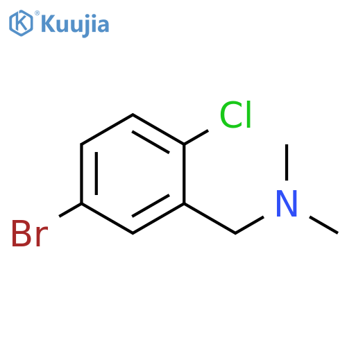 1-(5-Bromo-2-chlorophenyl)-N,N-dimethylmethanamine structure