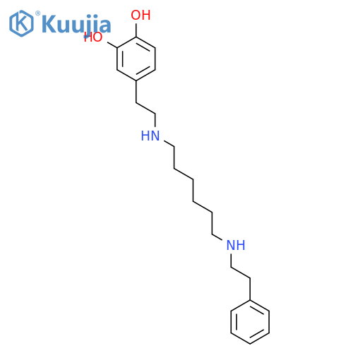 4-(2-((6-(Phenethylamino)hexyl)amino)ethyl)benzene-1,2-diol structure