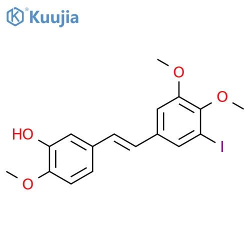 PHENOL, 5-[(1E)-2-(3-IODO-4,5-DIMETHOXYPHENYL)ETHENYL]-2-METHOXY- structure