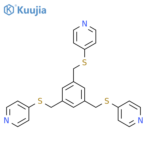 PYRIDINE, 4,4',4''-[1,3,5-BENZENETRIYLTRIS(METHYLENETHIO)]TRIS- structure