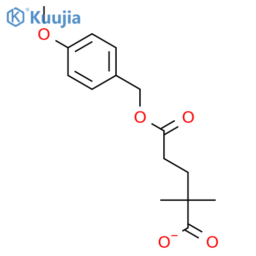 PENTANEDIOIC ACID, 2,2-DIMETHYL-, 5-[(4-METHOXYPHENYL)METHYL] ESTER structure