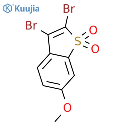 Benzo[b]thiophene, 2,3-dibromo-6-methoxy-, 1,1-dioxide structure