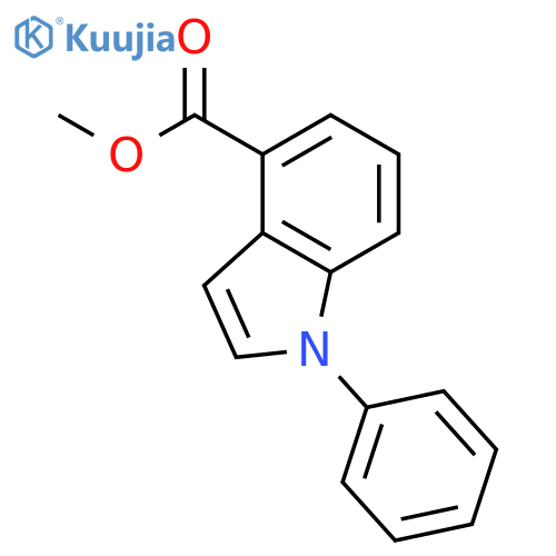 1H-Indole-4-carboxylic acid, 1-phenyl-, methyl ester structure