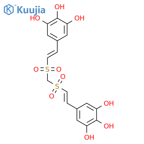 1,2,3-Benzenetriol, 5,5'-[methylenebis[sulfonyl-(1E)-2,1-ethenediyl]]bis- structure
