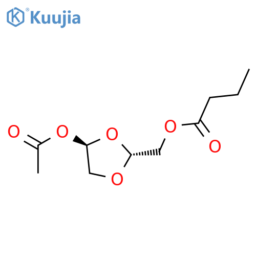 BUTANOIC ACID, [(2R,4R)-4-(ACETYLOXY)-1,3-DIOXOLAN-2-YL]METHYL ESTER structure