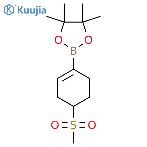 2-(4-methanesulfonylcyclohex-1-en-1-yl)-4,4,5,5-tetramethyl-1,3,2-dioxaborolane structure