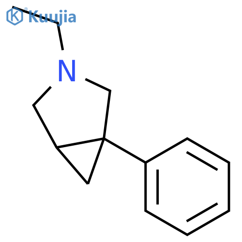 3-AZABICYCLO[3.1.0]HEXANE, 3-ETHYL-1-PHENYL- structure