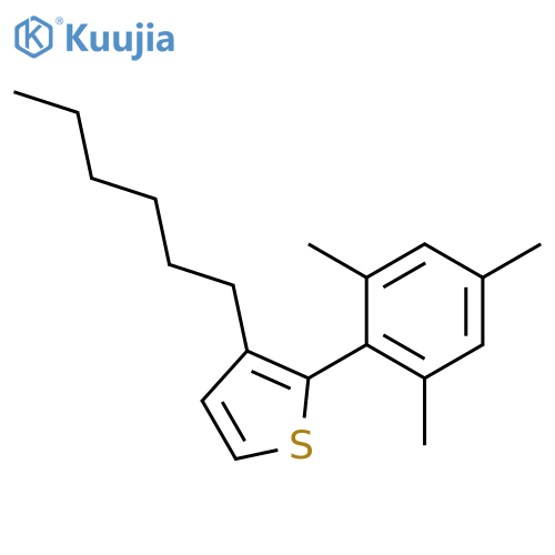 Thiophene, 3-hexyl-2-(2,4,6-trimethylphenyl)- structure