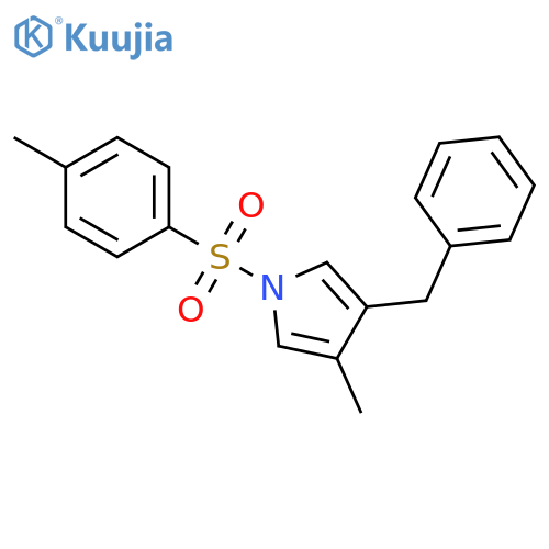 1H-PYRROLE, 3-METHYL-1-[(4-METHYLPHENYL)SULFONYL]-4-(PHENYLMETHYL)- structure