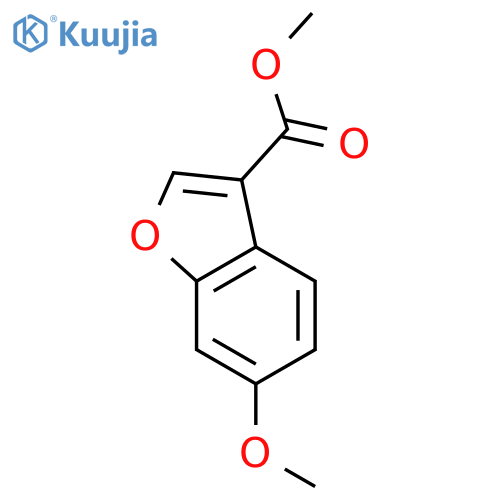 3-Benzofurancarboxylic acid, 6-methoxy-, methyl ester structure