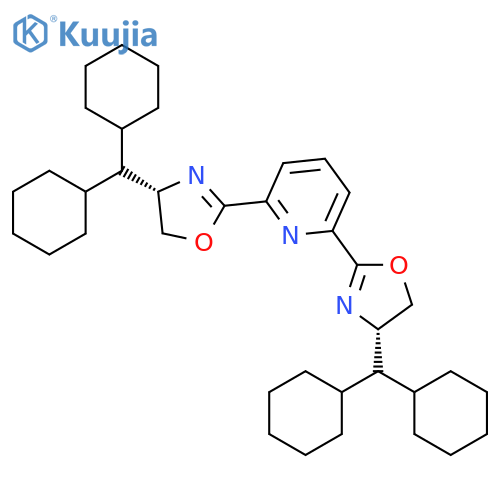 PYRIDINE, 2,6-BIS[(4S)-4-(DICYCLOHEXYLMETHYL)-4,5-DIHYDRO-2-OXAZOLYL]- structure