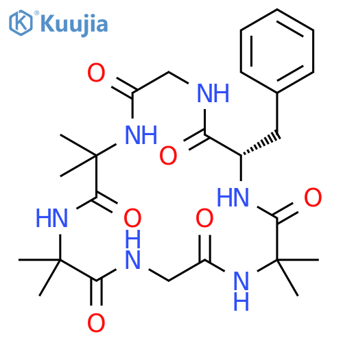 CYCLO(2-METHYLALANYL-2-METHYLALANYLGLYCYL-2-METHYLALANYL-L-PHENYLALANYLGLYCYL) structure