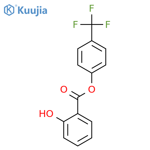 BENZOIC ACID, 2-HYDROXY-, 4-(TRIFLUOROMETHYL)PHENYL ESTER structure