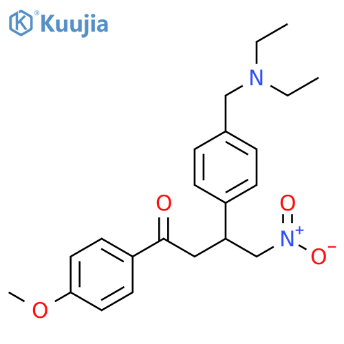 1-Butanone,3-[4-[(diethylamino)methyl]phenyl]-1-(4-methoxyphenyl)-4-nitro- structure