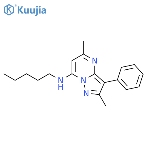 2,5-dimethyl-N-pentyl-3-phenylpyrazolo[1,5-a]pyrimidin-7-amine structure