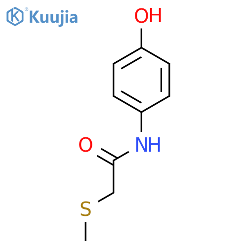 N-(4-hydroxyphenyl)-2-(methylsulfanyl)acetamide structure