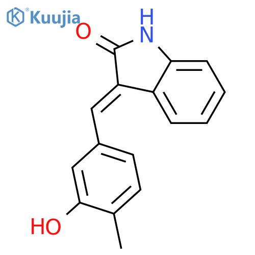 2H-Indol-2-one, 1,3-dihydro-3-[(3-hydroxy-4-methylphenyl)methylene]- structure