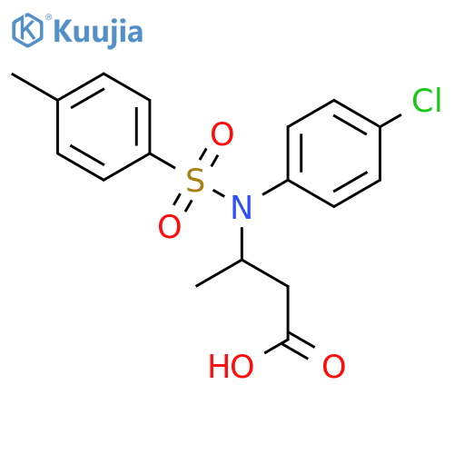 BUTANOIC ACID, 3-[(4-CHLOROPHENYL)[(4-METHYLPHENYL)SULFONYL]AMINO]- structure