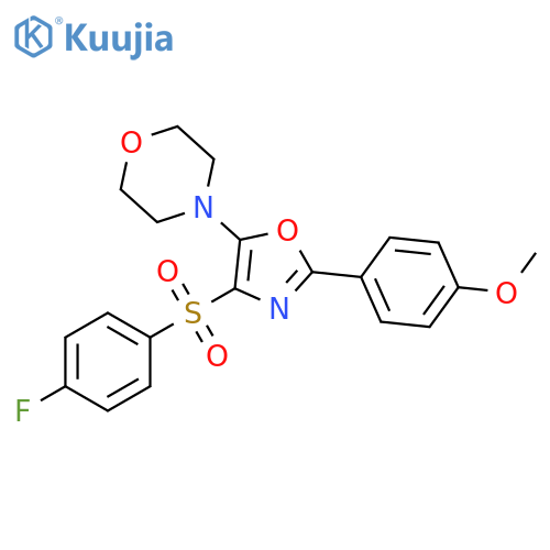 4-4-(4-fluorobenzenesulfonyl)-2-(4-methoxyphenyl)-1,3-oxazol-5-ylmorpholine structure