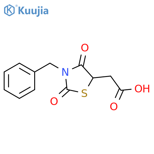 2-(3-benzyl-2,4-dioxo-1,3-thiazolidin-5-yl)acetic acid structure