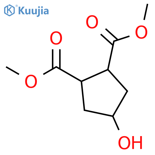 1,2-Cyclopentanedicarboxylic acid, 4-hydroxy-, dimethyl ester, (1R,2R)- structure