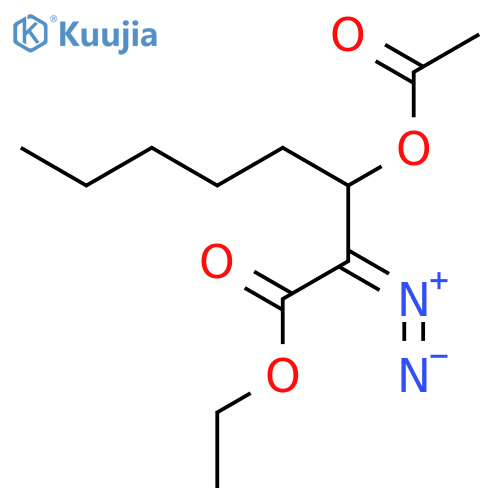 OCTANOIC ACID, 3-(ACETYLOXY)-2-DIAZO-, ETHYL ESTER structure