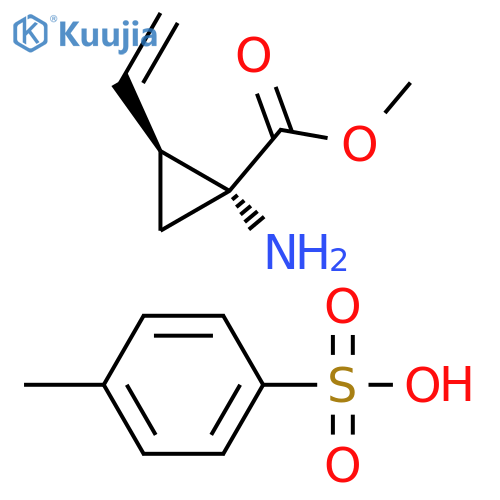 methyl (1R,2S)-1-amino-2-vinyl-cyclopropanecarboxylate;4-methylbenzenesulfonic acid structure