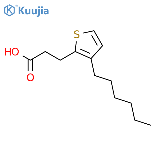 2-Thiophenepropanoic acid, 3-hexyl- structure
