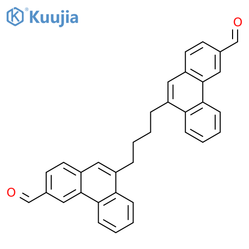 3-PHENANTHRENECARBOXALDEHYDE, 9,9'-(1,4-BUTANEDIYL)BIS- structure