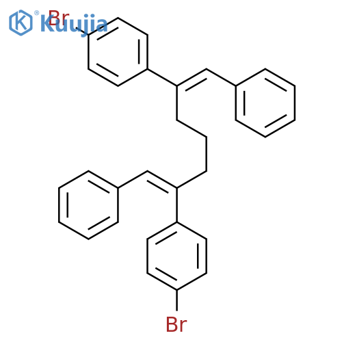 BENZENE, 1,1'-[1,5-BIS(PHENYLMETHYLENE)-1,5-PENTANEDIYL]BIS[4-BROMO- structure