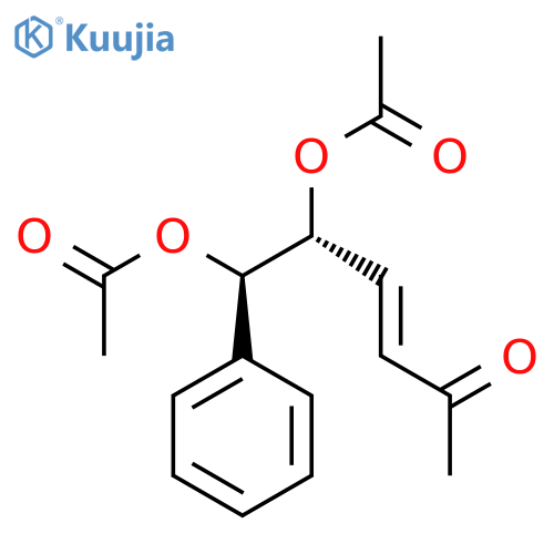 3-HEXEN-2-ONE, 5,6-BIS(ACETYLOXY)-6-PHENYL-, (3E,5R,6R)- structure