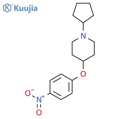 Piperidine, 1-cyclopentyl-4-(4-nitrophenoxy)- structure