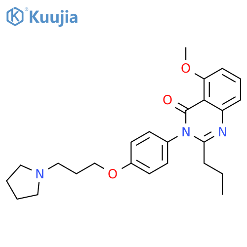 4(3H)-Quinazolinone,5-methoxy-2-propyl-3-[4-[3-(1-pyrrolidinyl)propoxy]phenyl]- structure