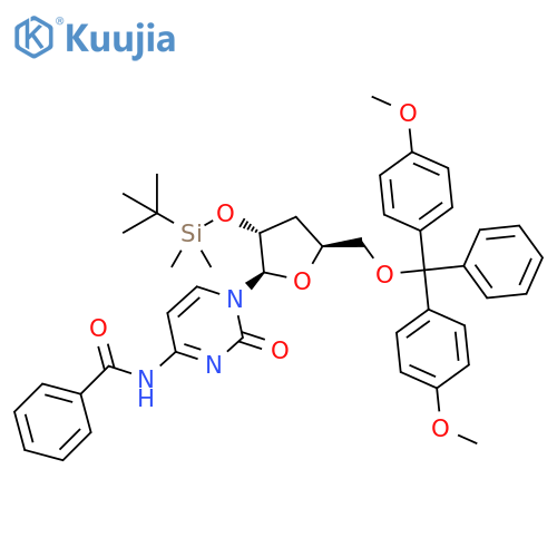 Cytidine, N-benzoyl-5'-O-[bis(4-methoxyphenyl)phenylmethyl]-3'-deoxy-2'-O-[(1,1-dimethylethyl)dimethylsilyl]- (9CI) structure