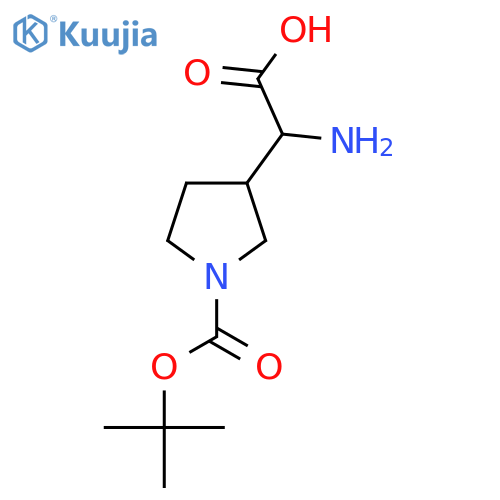 2-amino-2-{1-(tert-butoxy)carbonylpyrrolidin-3-yl}acetic acid structure