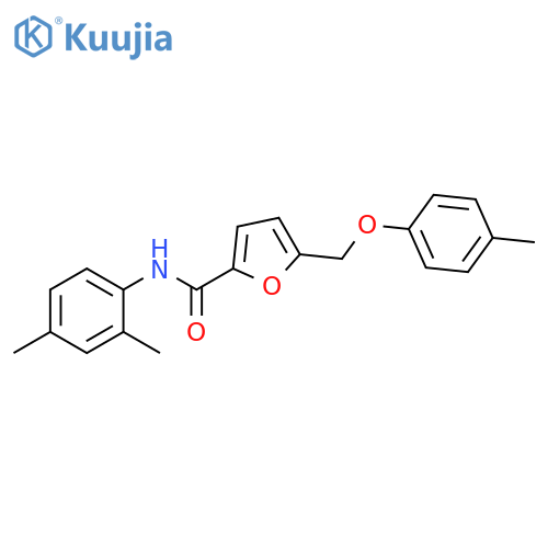N-(2,4-dimethylphenyl)-5-(4-methylphenoxy)methylfuran-2-carboxamide structure