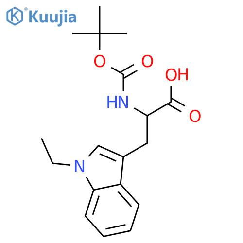 L-Tryptophan, N-[(1,1-dimethylethoxy)carbonyl]-1-ethyl- structure