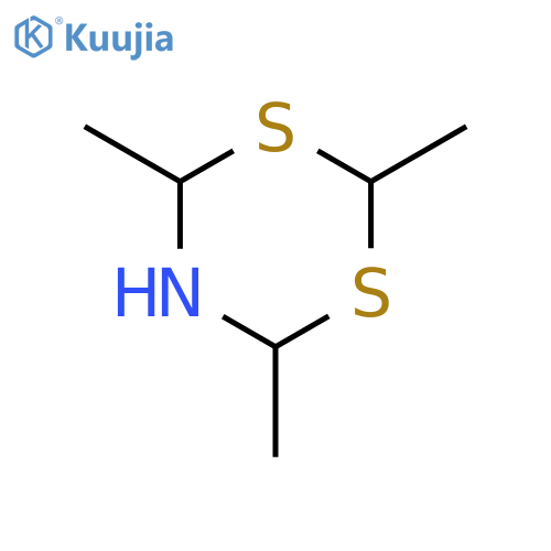2,4,6-trimethyl-1,3,5-dithiazinane structure