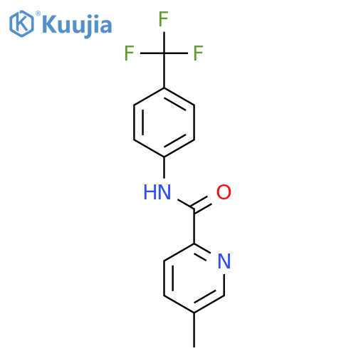 2-PYRIDINECARBOXAMIDE, 5-METHYL-N-[4-(TRIFLUOROMETHYL)PHENYL]- structure