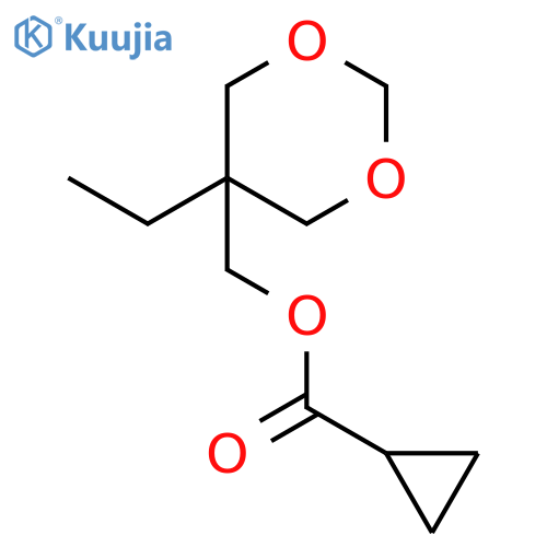 CYCLOPROPANECARBOXYLIC ACID, (5-ETHYL-1,3-DIOXAN-5-YL)METHYL ESTER structure