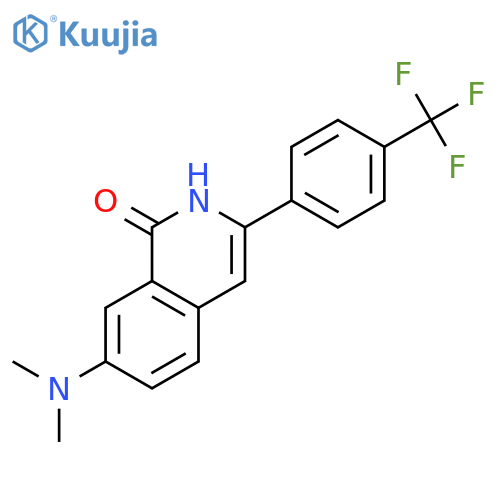 1(2H)-Isoquinolinone, 7-(dimethylamino)-3-[4-(trifluoromethyl)phenyl]- structure