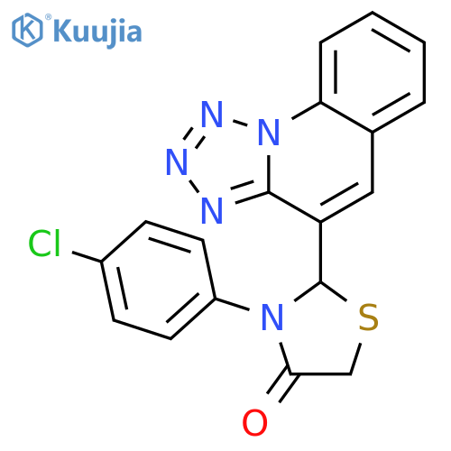 4-Thiazolidinone, 3-(4-chlorophenyl)-2-tetrazolo[1,5-a]quinolin-4-yl- structure