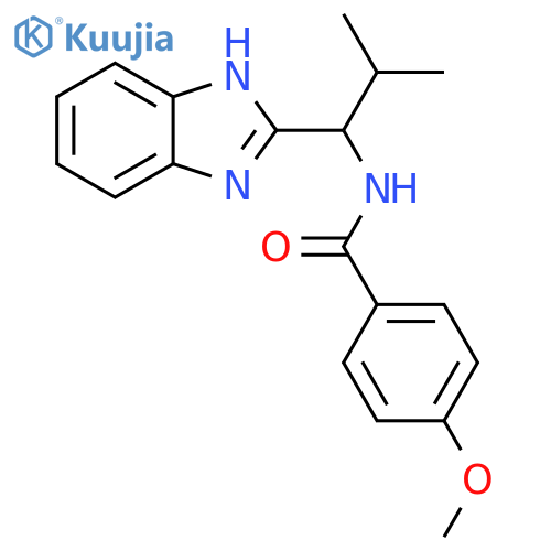 N-1-(1H-1,3-benzodiazol-2-yl)-2-methylpropyl-4-methoxybenzamide structure