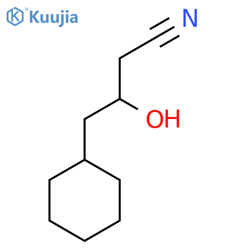 4-cyclohexyl-3-hydroxybutanenitrile structure